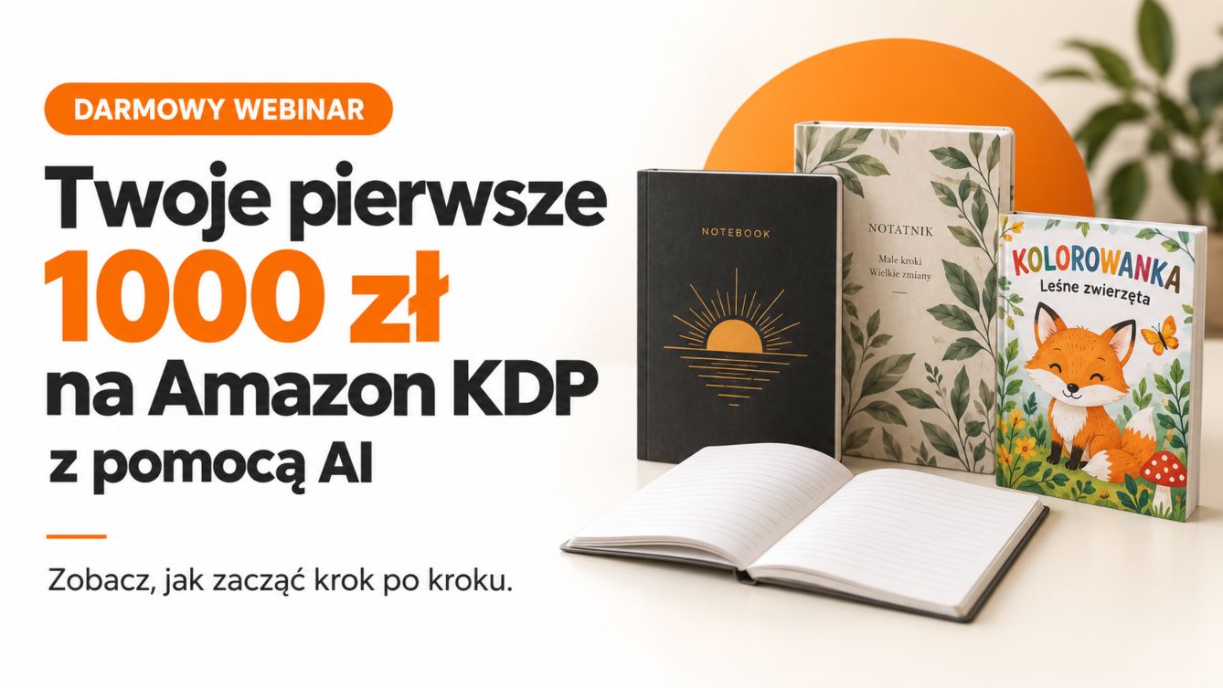 Darmowy webinar: Twoje pierwsze 1000 zł na Amazon KDP z pomocą AI. Zobacz, jak zacząć krok po kroku.